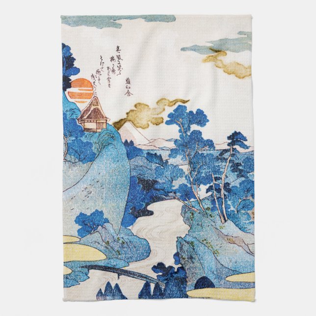 Paño De Cocina Paisaje japonés Sunrise, Kuniyoshi, Ukiyo-e (Vertical)