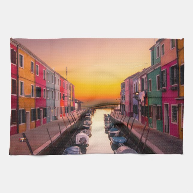 Paño De Cocina Paisaje urbano de Italia (Horizontal)