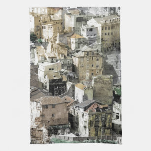 PAÑO DE COCINA PAISAJE URBANO DE LISBOA (VISIÓN DESDE EL CASTILL