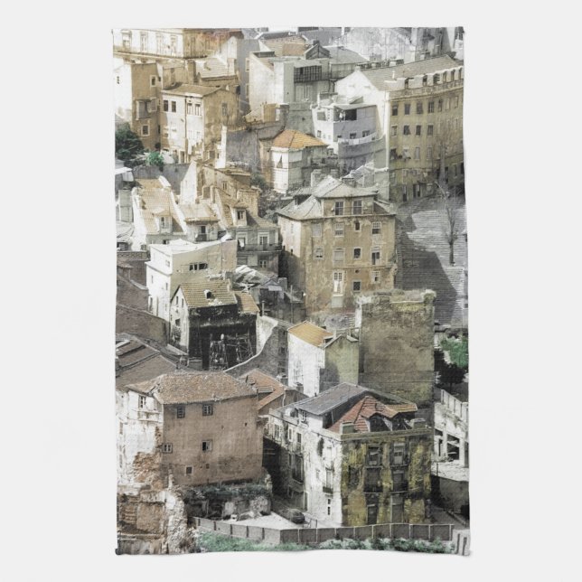 PAÑO DE COCINA PAISAJE URBANO DE LISBOA (VISIÓN DESDE EL CASTILLO (Vertical)