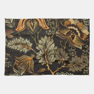 Paño De Cocina Paisley floral india, patrón étnico sin fisuras.