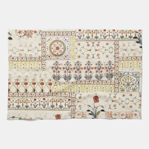 Paño De Cocina Paisley floral mogol: Elegancia digital étnica.