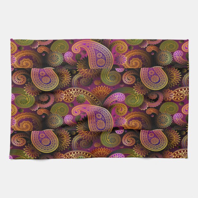 Paño De Cocina Paisley Purple (Horizontal)