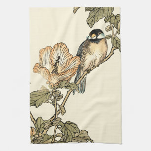 Paño De Cocina Pájaro oriental encaramado en una rama