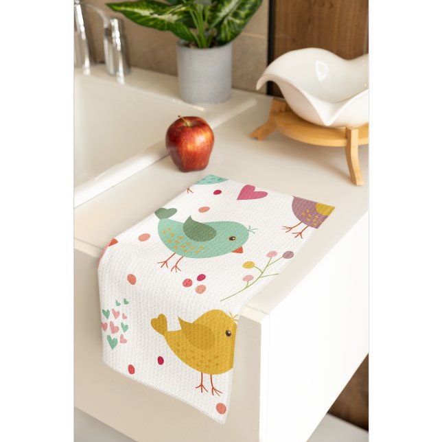 Paño De Cocina Pájaros de Amor Encantadores (Subido por el creador)