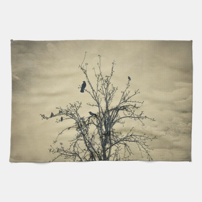 Paño De Cocina Pájaros en un árbol (Horizontal)