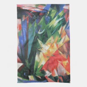 Paño De Cocina Pájaros (Vogel) por Franz Marc, Arte Cubista Vinta