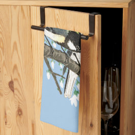 Paño De Cocina Pájaros y flores de cerezo Ohara Koson