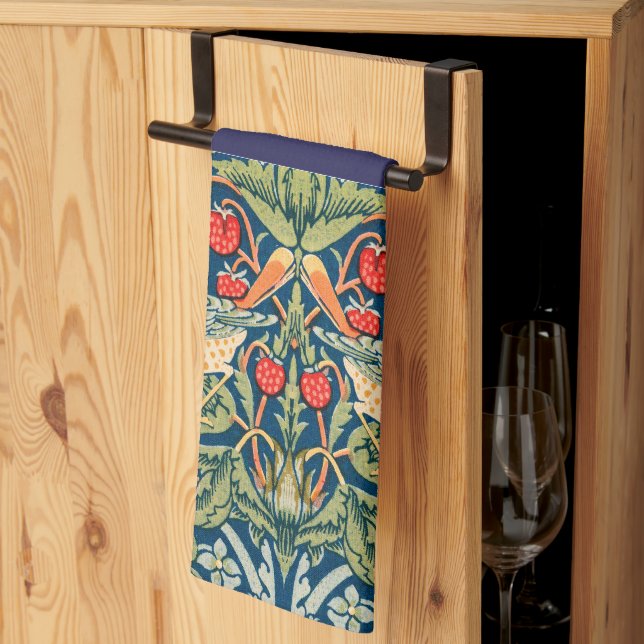 Paño De Cocina Pájaros y flores Wm Morris  (Pliegue de tercios)