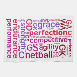 Paño De Cocina Palabras de motivación y Netball de las posiciones