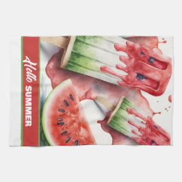 Paño De Cocina Paletas y Sandía, HOLA VERANO