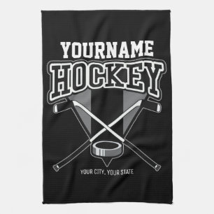 Paño De Cocina Palo de Hockey Jugador Personalizado NOMBRE Equipo