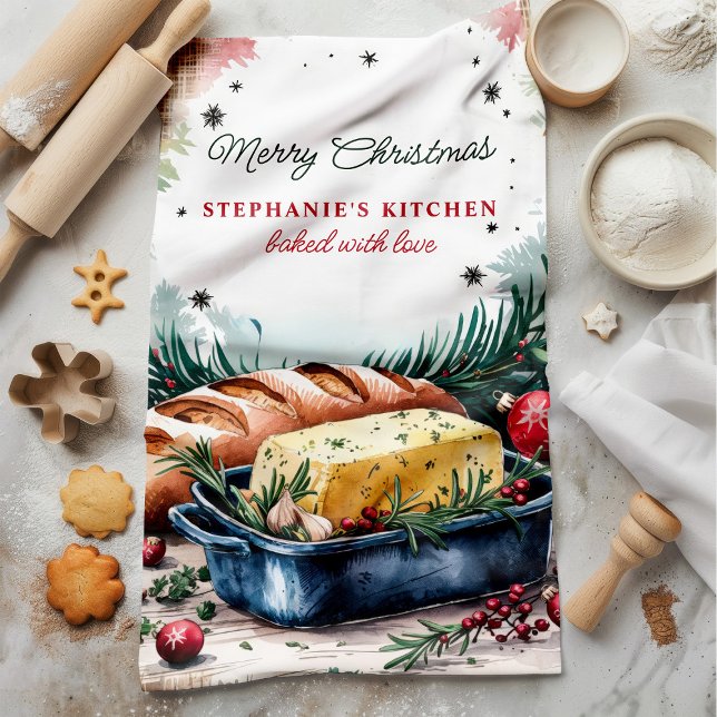 Paño De Cocina Pan de Navidad Personalizado con Mantequilla (Subido por el creador)