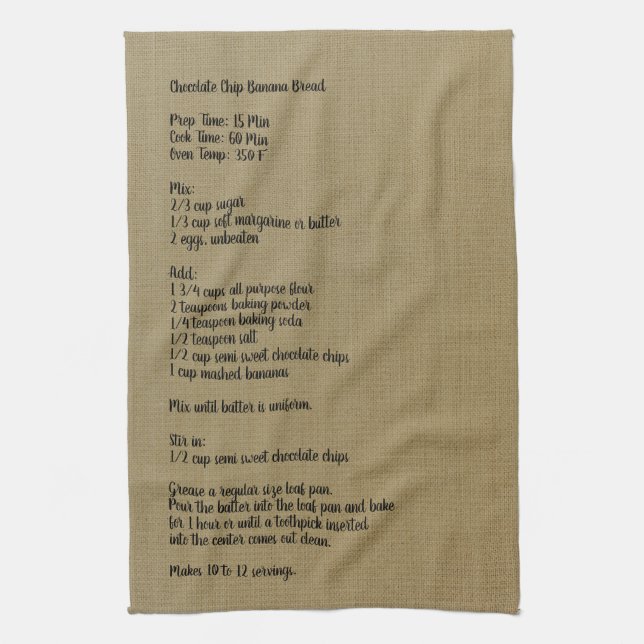 Paño De Cocina Pan de plátano - lino - (Vertical)