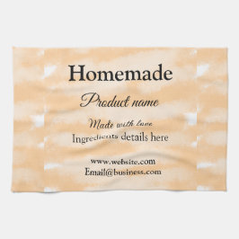 Paño De Cocina Panadería casera hecha con sitio web de texto para