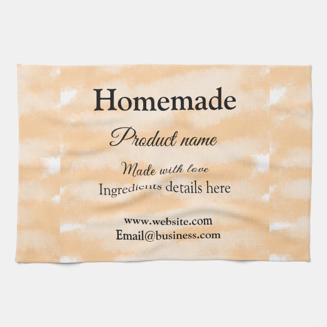 Paño De Cocina Panadería casera hecha con sitio web de texto para (Horizontal)