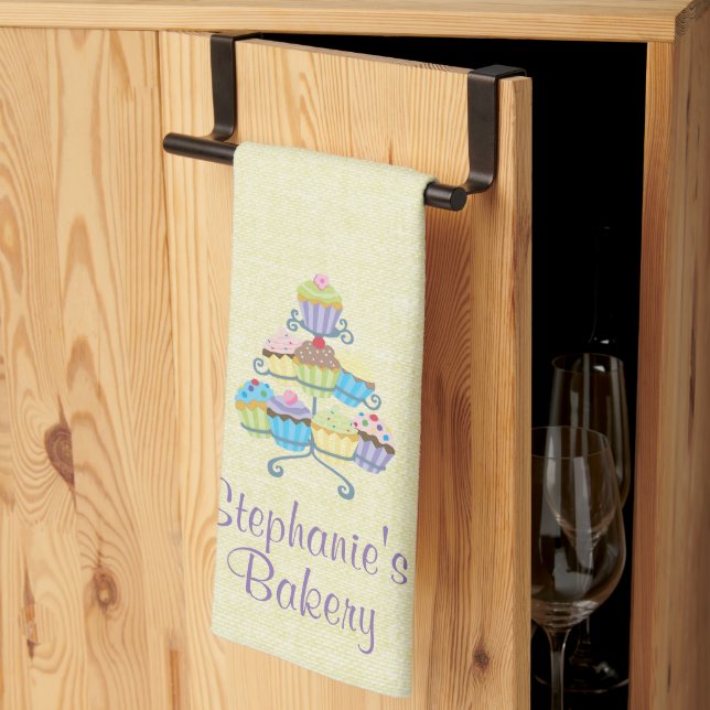 Paño De Cocina Panadería de dulces y tratamientos - Personalizada (Pliegue de tercios)