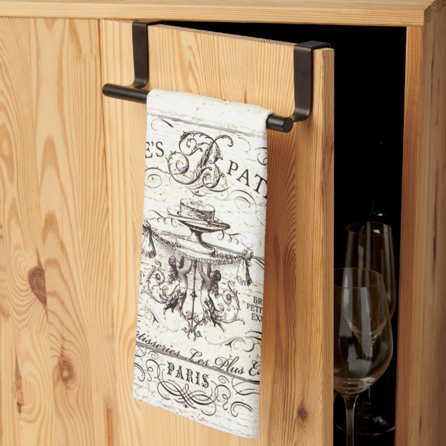 Paño De Cocina Panadería francesa vintage (Pliegue de tercios)