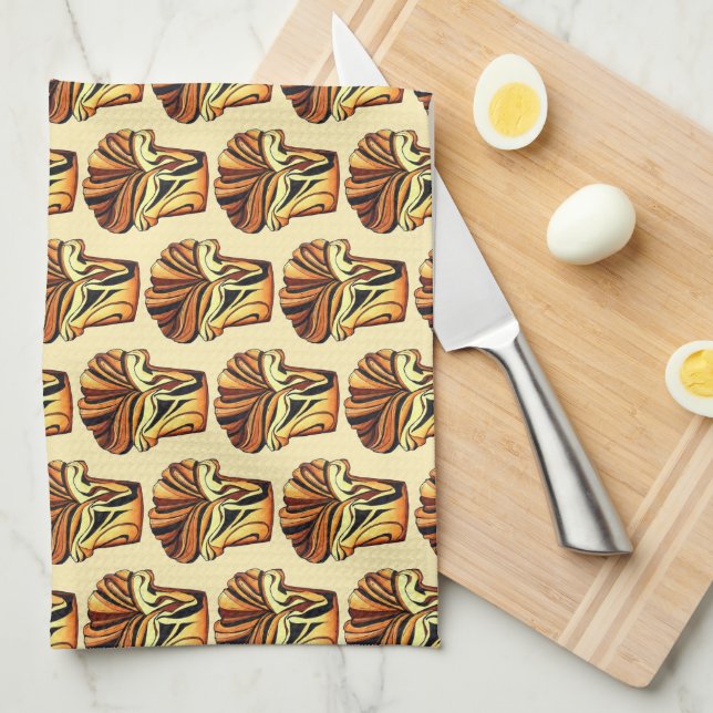 Paño De Cocina Panadería judía Babka Chocolate Pan (Doblado Cuarto)