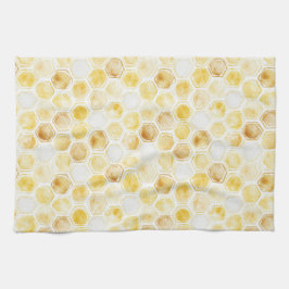 Paño De Cocina Panal de abeja amarillo dorado  