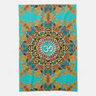 Paño De Cocina Pancarta de hippy Goa Psychedelic Batik OM Cloner