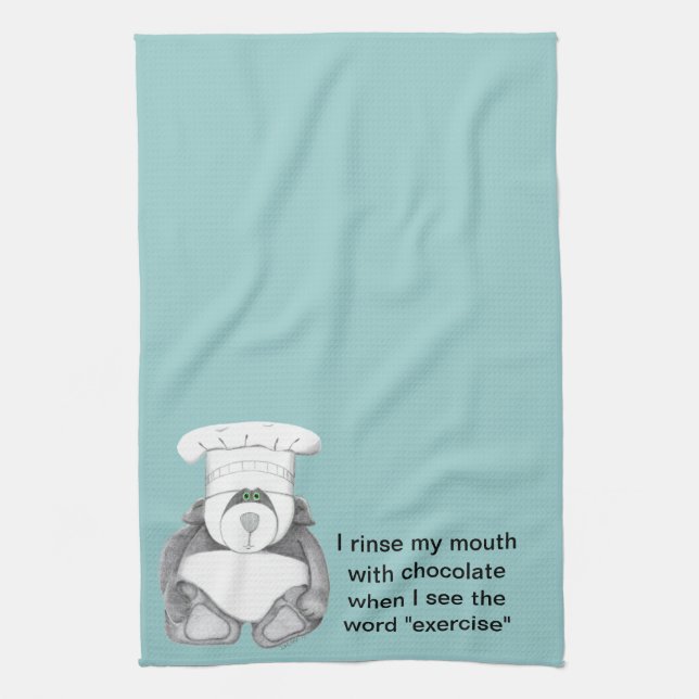 Paño De Cocina Panda Bear Chef Chocolate (Vertical)