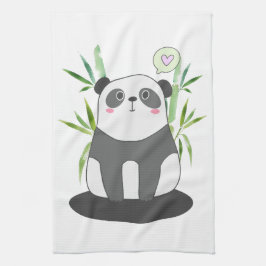Paño De Cocina Panda blanco y negro lindo en Bambú
