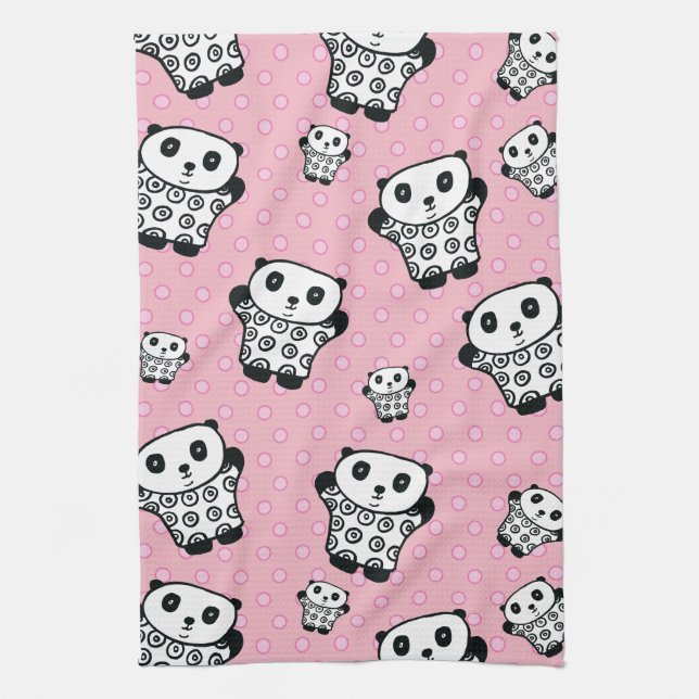 Paño De Cocina Pandy el Panda de Lunares (Vertical)