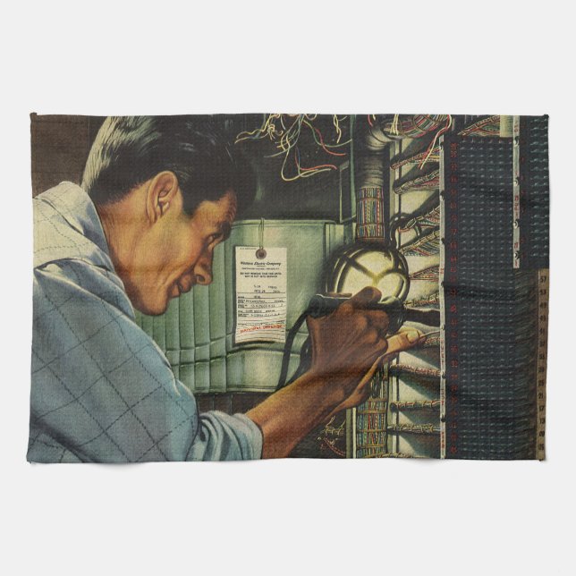 Paño De Cocina Panel de Disyuntores Eléctricos Comercial Antiguo (Horizontal)