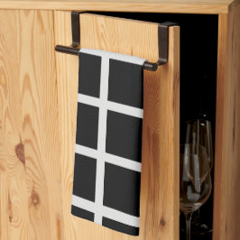 Paño De Cocina Panel de ventanas en blanco y negro