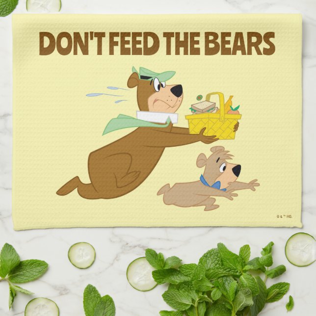 Paño De Cocina Pánico de Oso Yogi y Boo-Boo (Doblado)