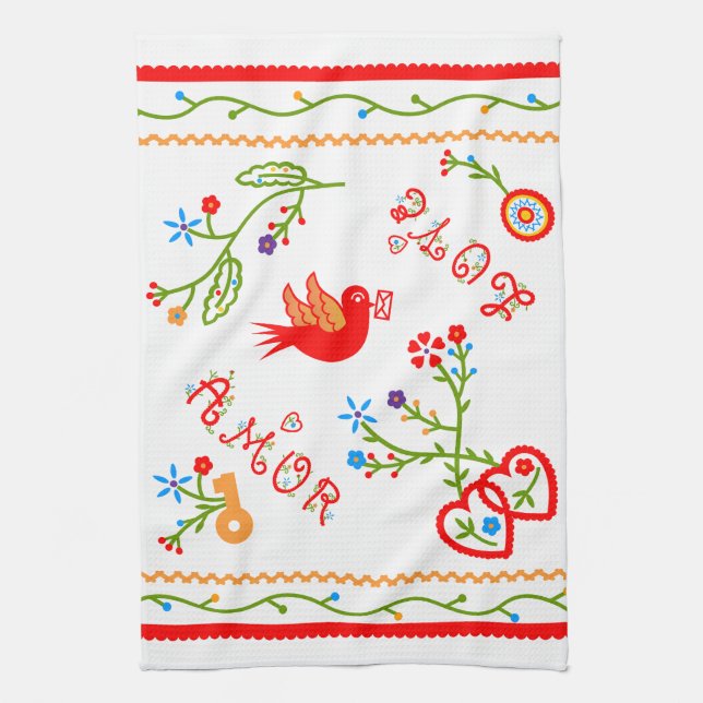Paño De Cocina pañuelos de amor de San Valentín (Vertical)