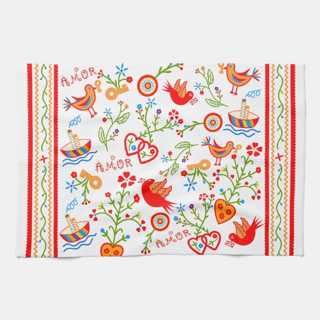 Paño De Cocina pañuelos de amor de San Valentín (Horizontal)