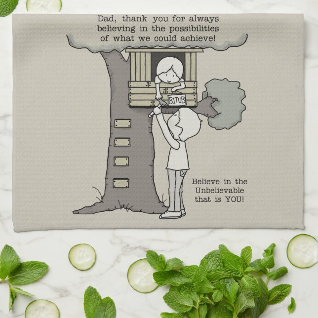 Paño De Cocina Papá cree en las posibilidades (Doblado)