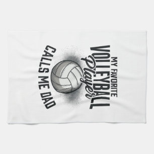 Paño De Cocina Papá de voleibol mi jugador favorito me llama papá