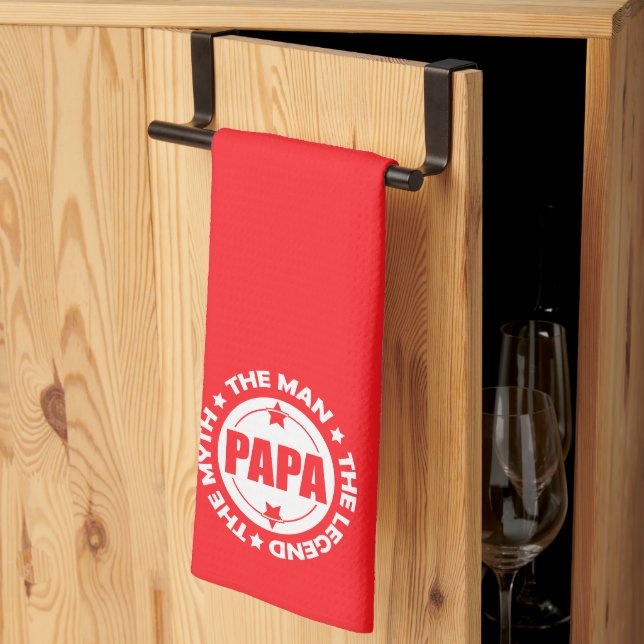 Paño De Cocina Papá. El Hombre. El Mito. La leyenda. (Pliegue de tercios)