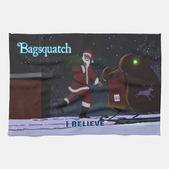 Paño De Cocina Papá Noel - Bolsasquatch (Horizontal)