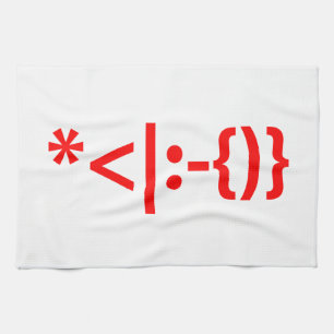 Paño De Cocina Papá Noel con emoticonos de Navidades barba