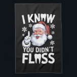 Paño De Cocina Papá Noel sabía que no perdiste Navidad Dentista<br><div class="desc">Santa sé que no perdiste a Navidades dentales</div>