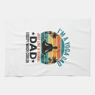Paño De Cocina Papá Yoga Vintage Atardecer Divertido Diseño de Ca