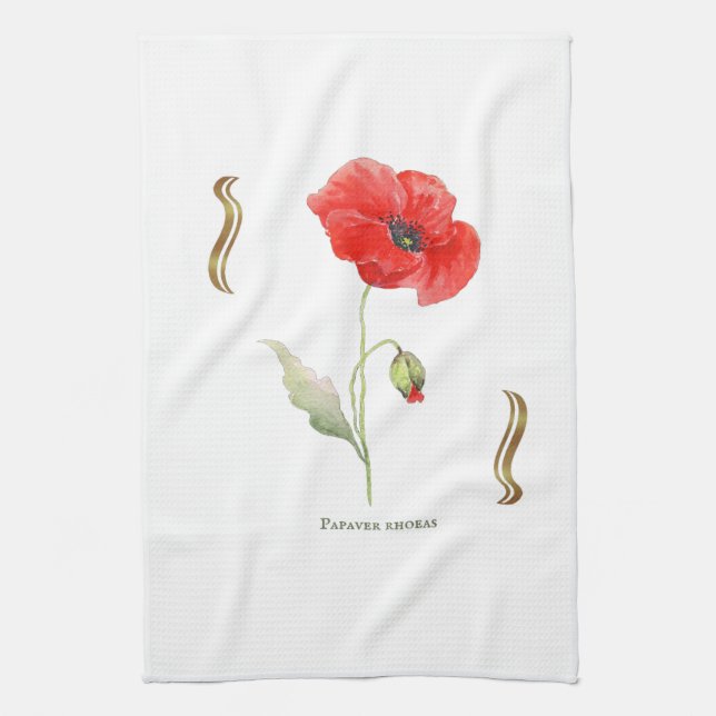 Paño De Cocina Papaver rhoeas  (Vertical)