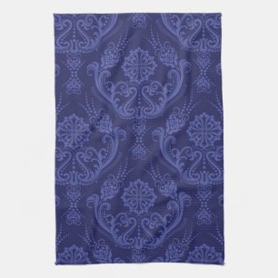 Paño De Cocina Papel azul de lujo en las paredes