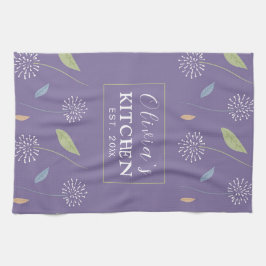 Paño De Cocina Papel de fondo floral encantador y personalizado