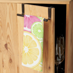 Paño De Cocina Papel de verano de cítricos brillantes y divertido