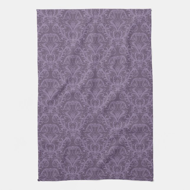 Paño De Cocina Papel morado floral 2 (Vertical)