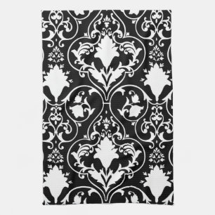 Paño De Cocina Papel pintado antiguo de la voluta