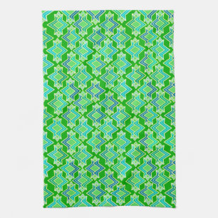 Paño De Cocina Papel pintado Art Déco, verde jade