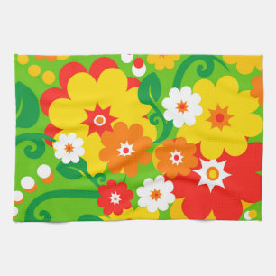 Paño De Cocina Papel pintado divertido Flower Power