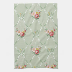 Paño De Cocina Papel pintado floral del vintage elegante