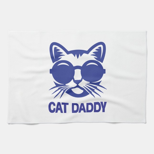 Paño De Cocina Papi de gato de arte (Horizontal)